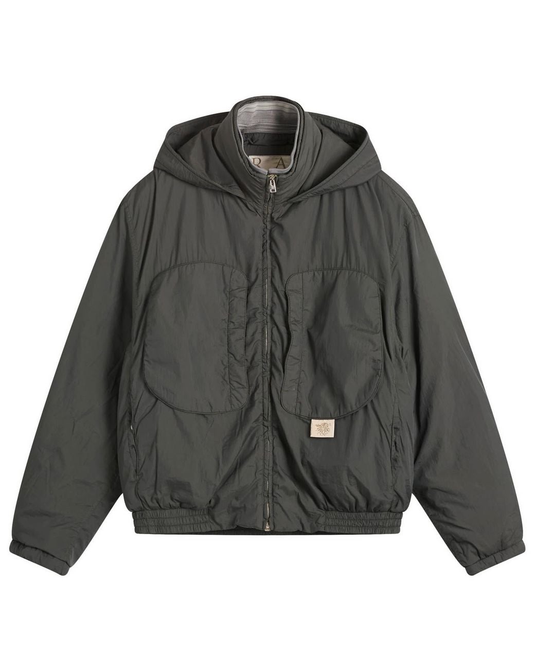 RANRA Gray Purs Padded Nylon Hoodie Jacket for men