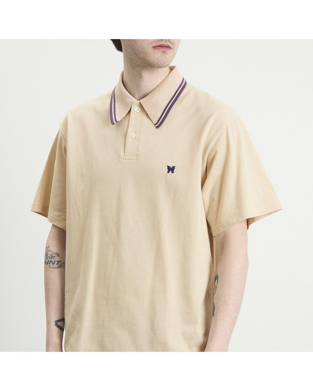 Needles Natural Pique Polo for men