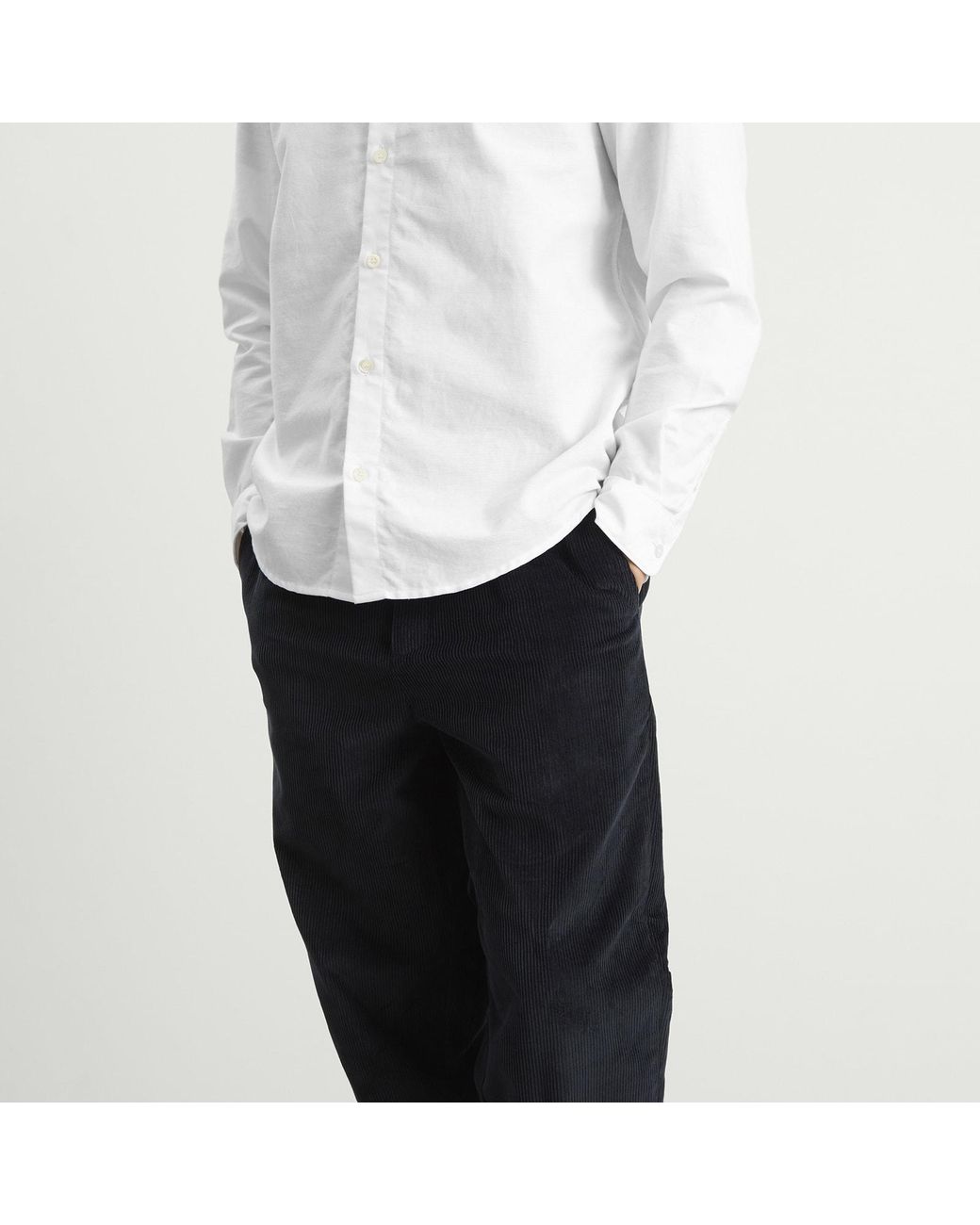 Fred Perry Blue Tapered Corduroy Trouser for men