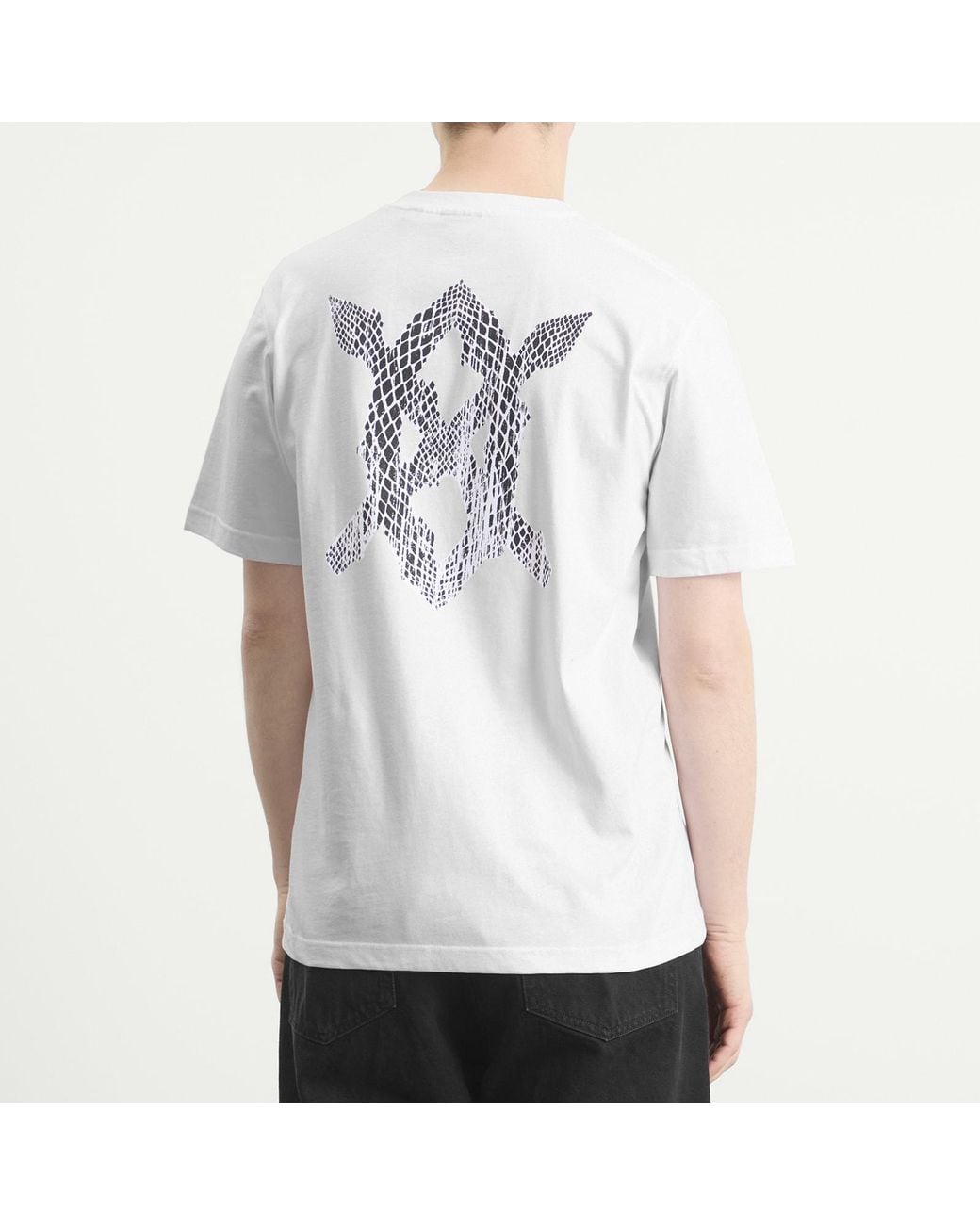 Daily Paper White Snake Shield T-Shirt for men