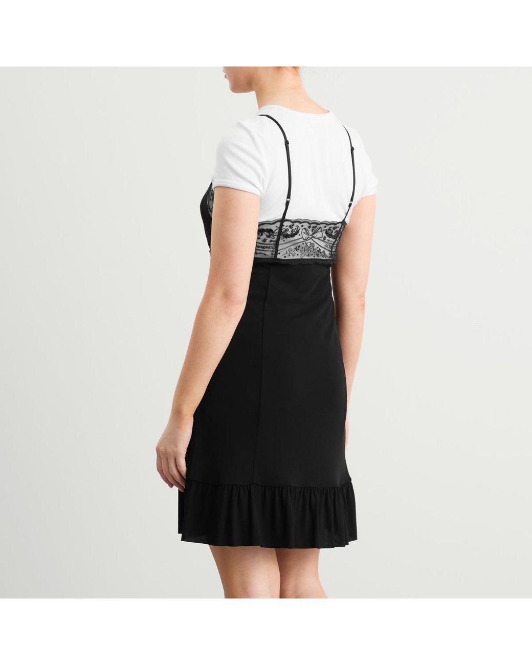 Acne Black Dafne Crepe Slip Dress