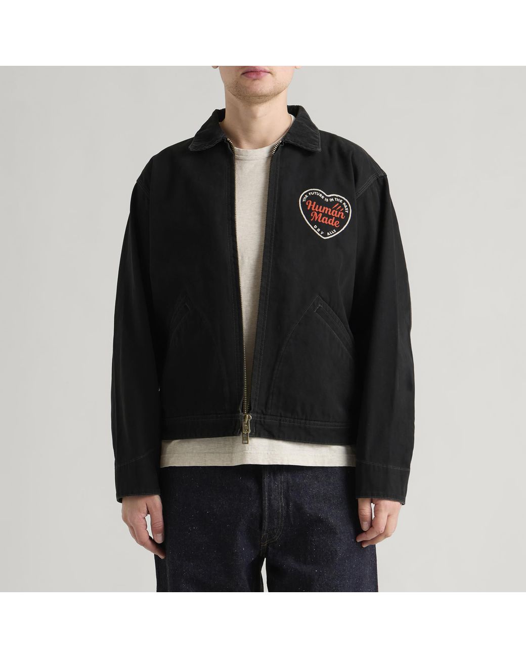 Human Made Black Zip Work Jacket for men