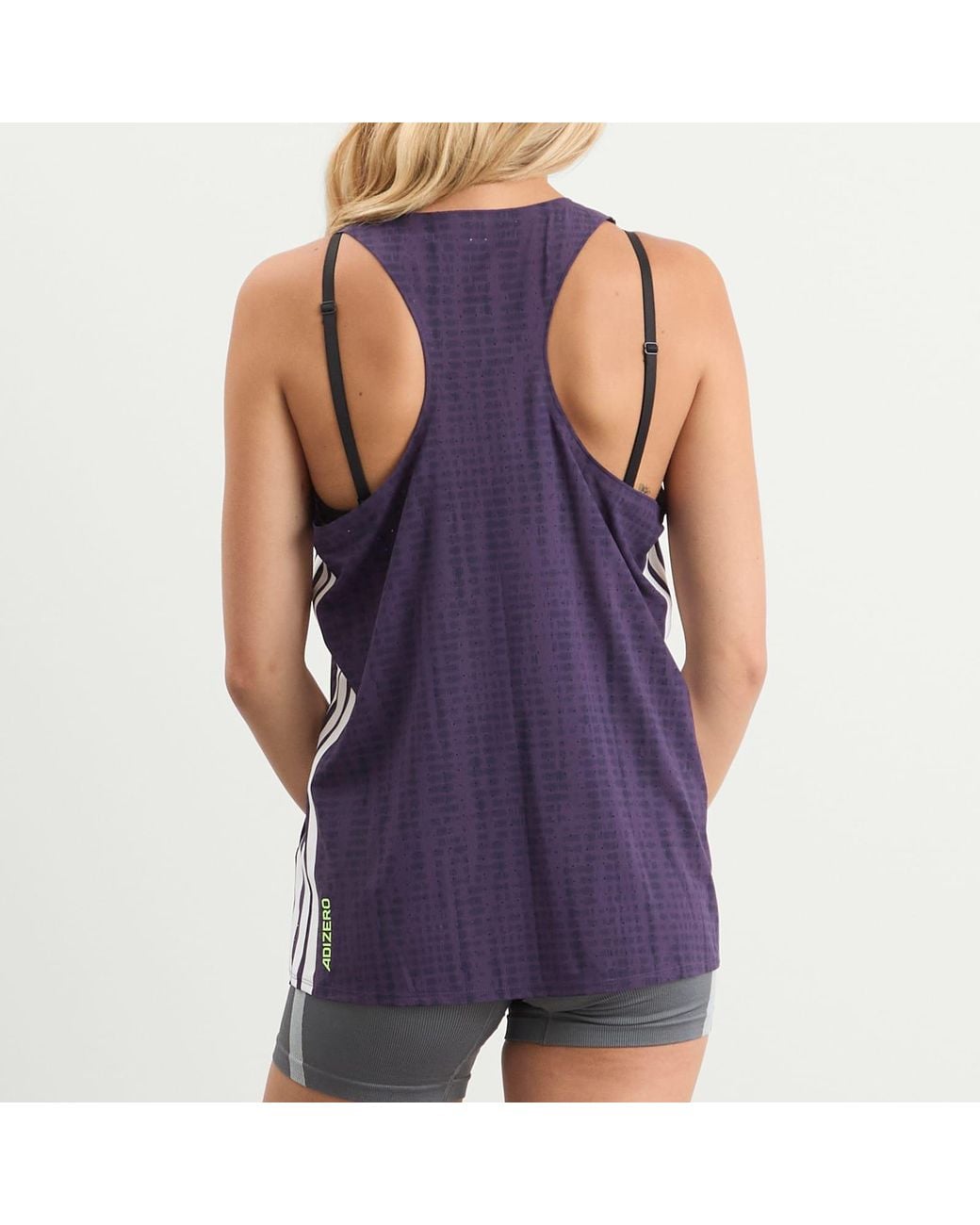 Adidas Originals Purple Adizero Running Tank Top