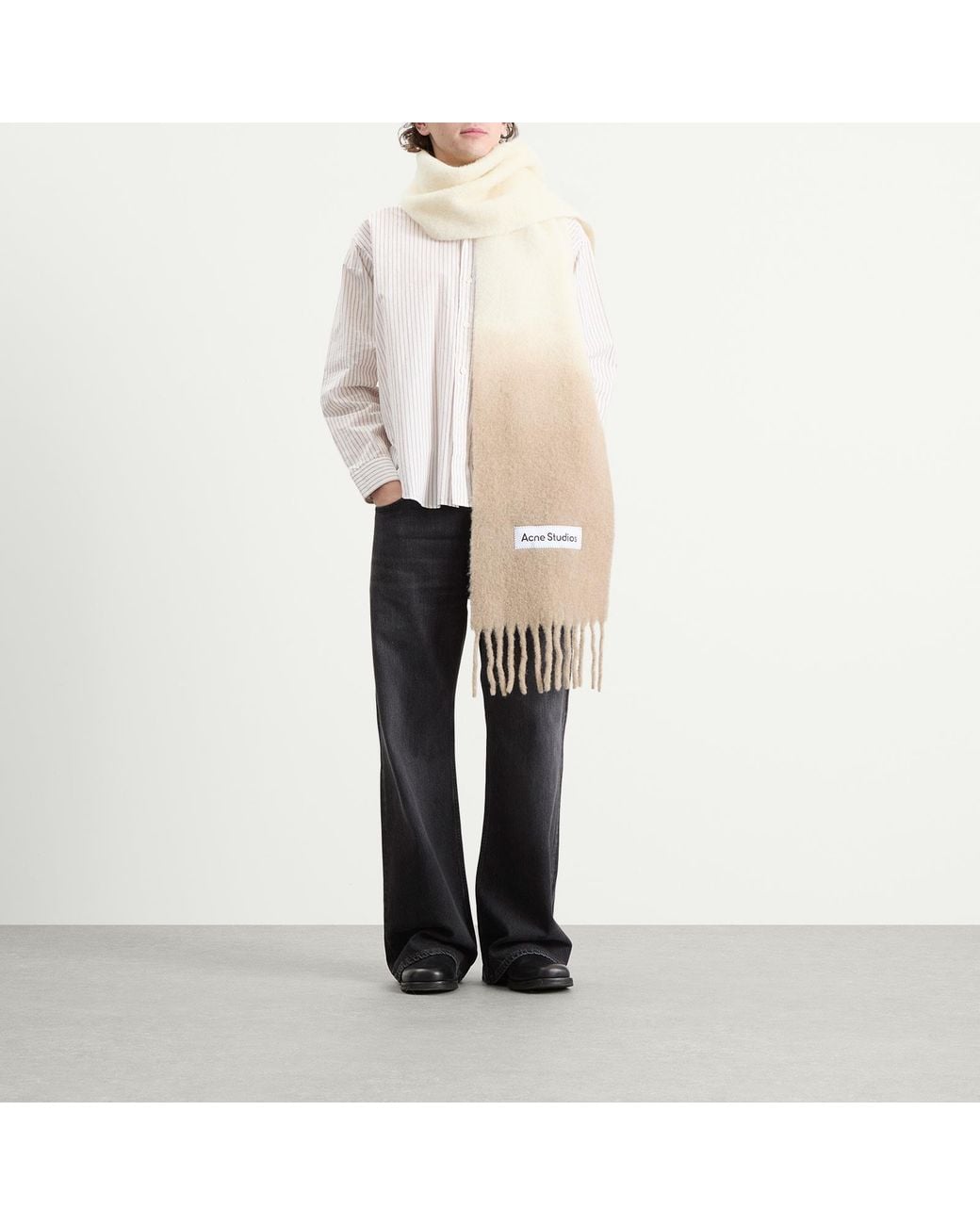 Acne Natural Vally Dip Dye Scarf
