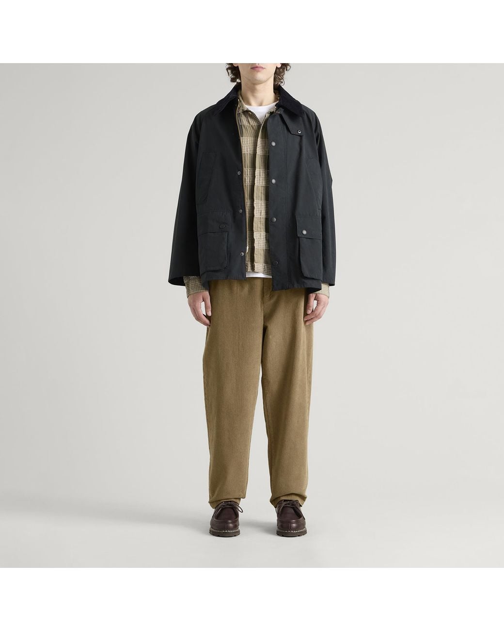 Barbour Green Cord Relaxed Fit Trousers for men