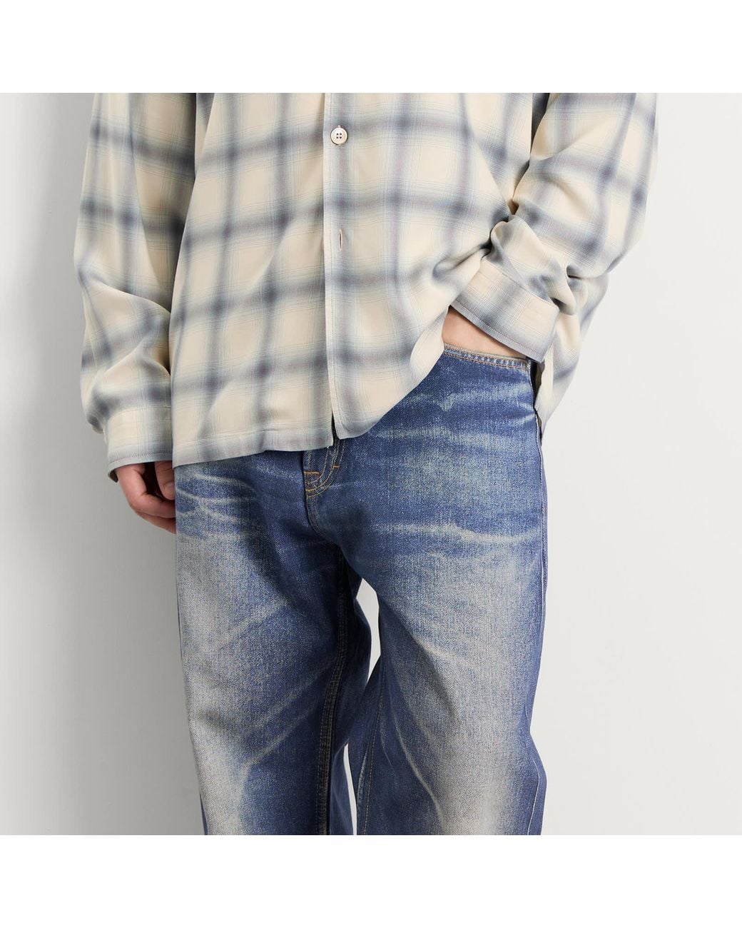 Denum Blue Color Code Our Legacy Print Third Cut in Blue for Men | Lyst