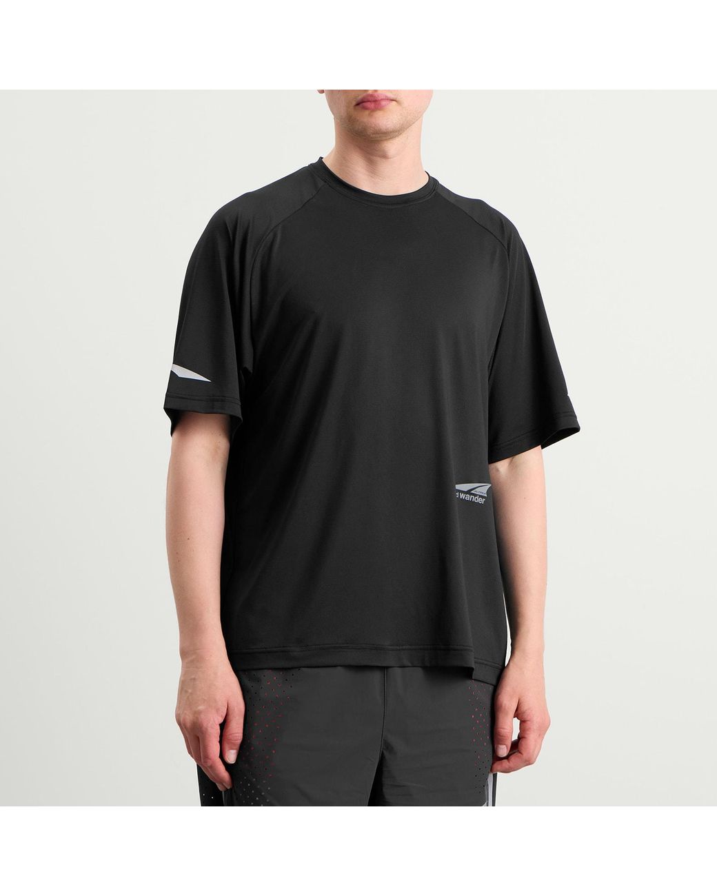And Wander Black X Altra T-Shirt for men