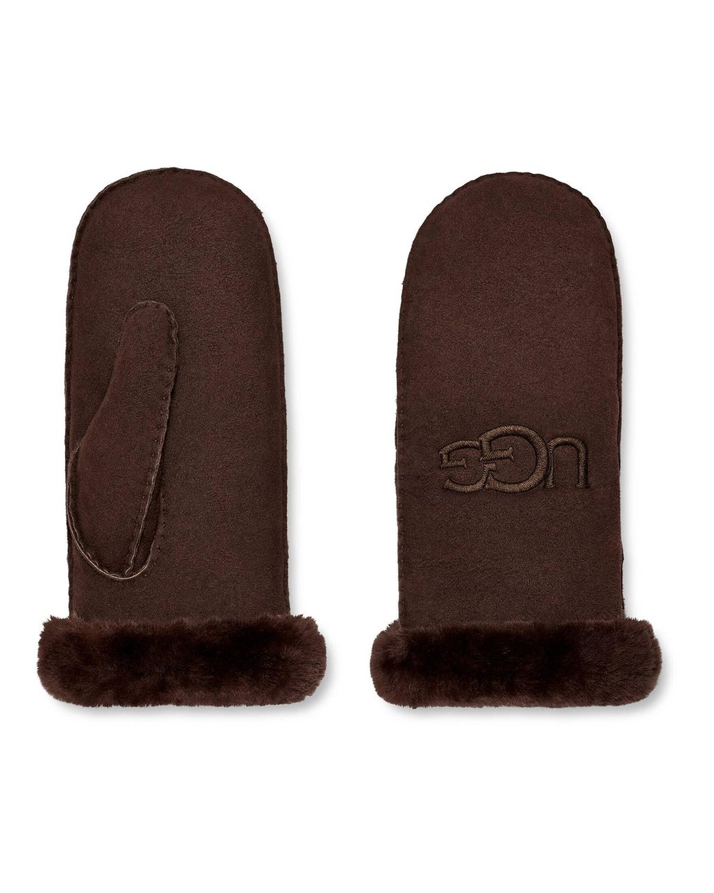 Ugg Brown Sheepskin Embroider Handschuhe Sheepskin Embroider Handschuhe