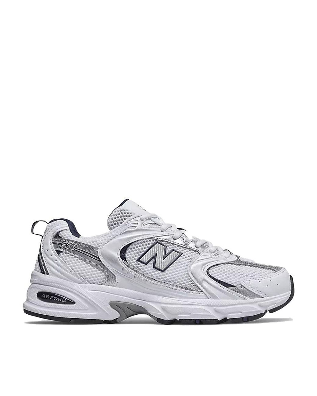 New Balance Mr530 Logo-embossed Leather And Mesh Low-top Trainers in White  | Lyst