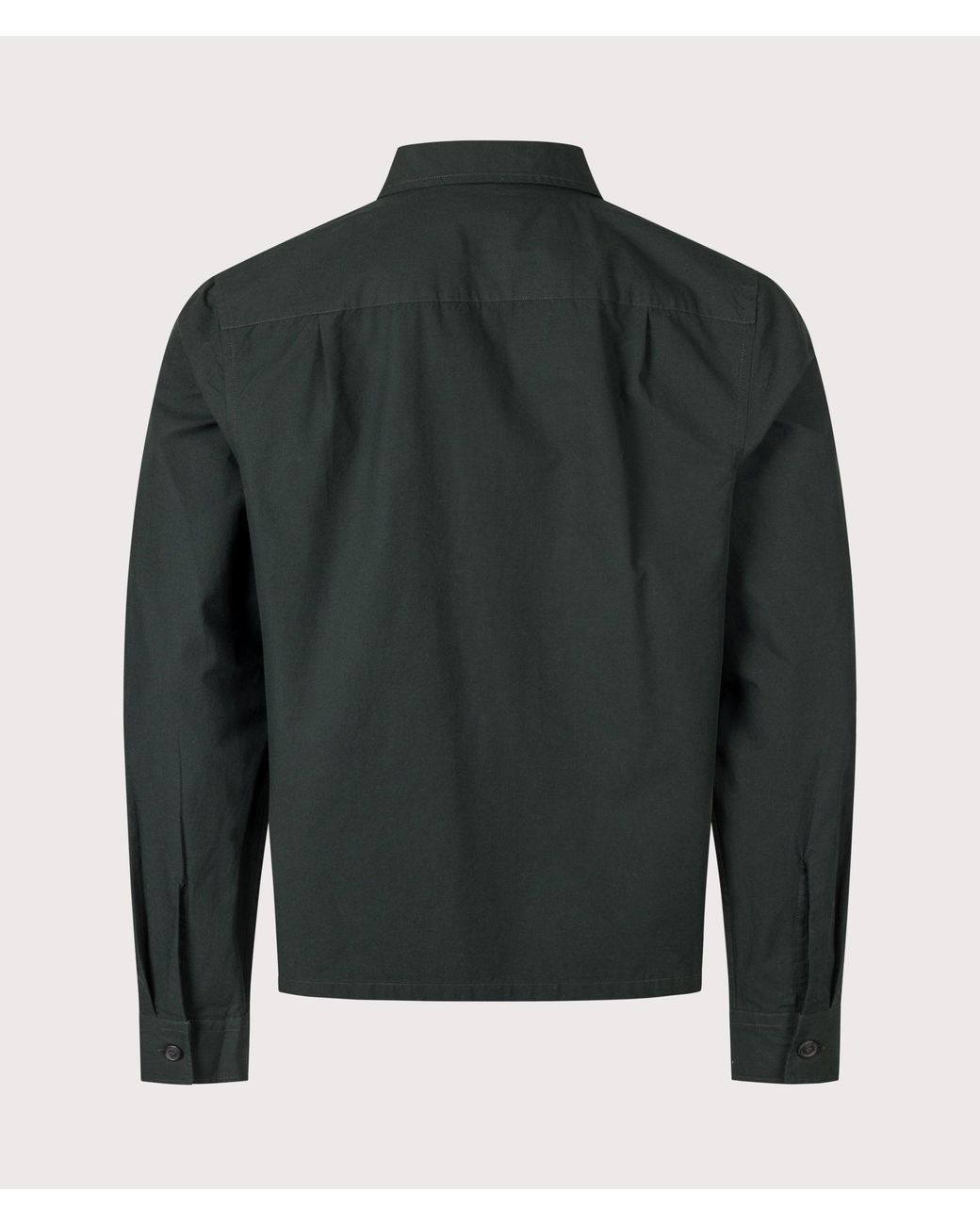 Fred Perry Green Regular Fit Zip Through Poplin Overshirt for men
