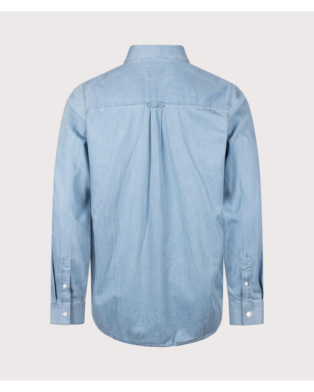 NN07 Blue Regular Fit Colby Long Sleeve Shirt for men
