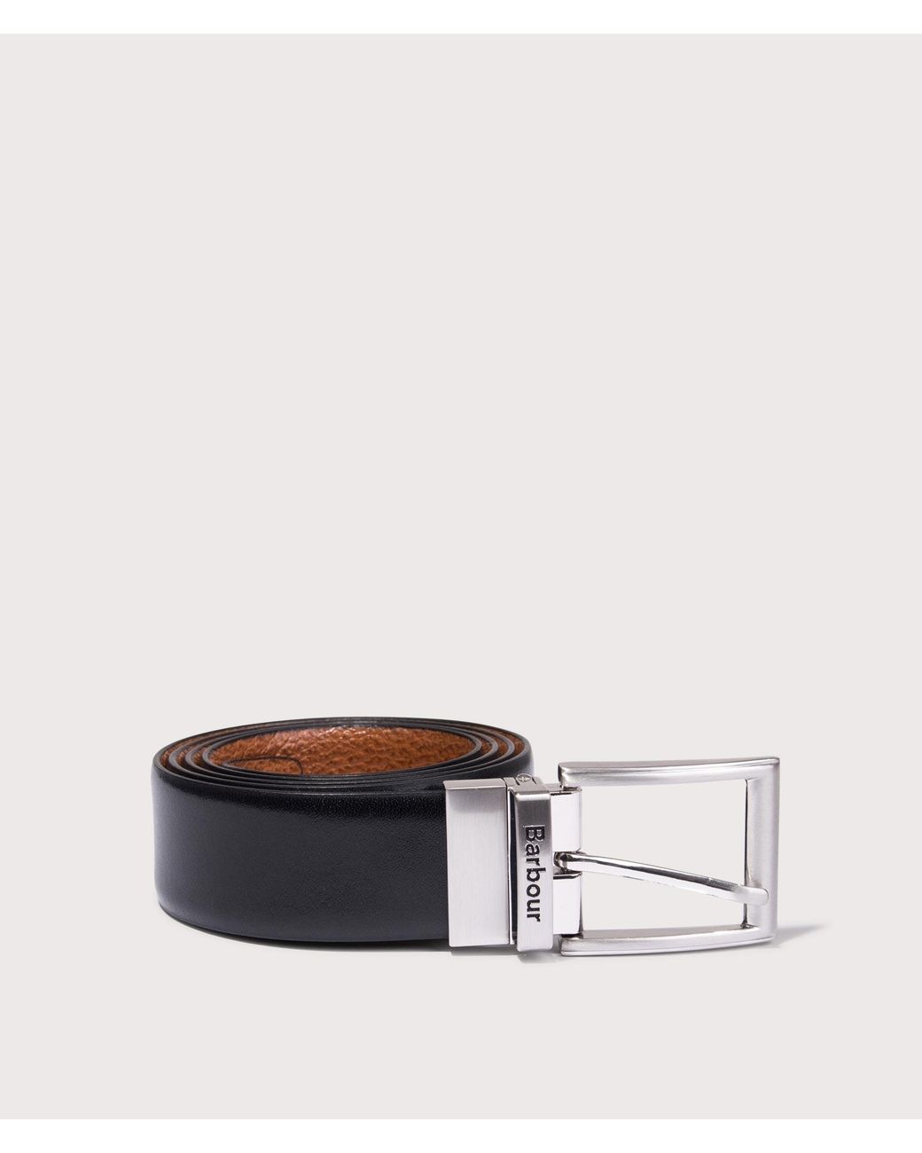 Barbour Gray Fife Reversible Leather Belt for men