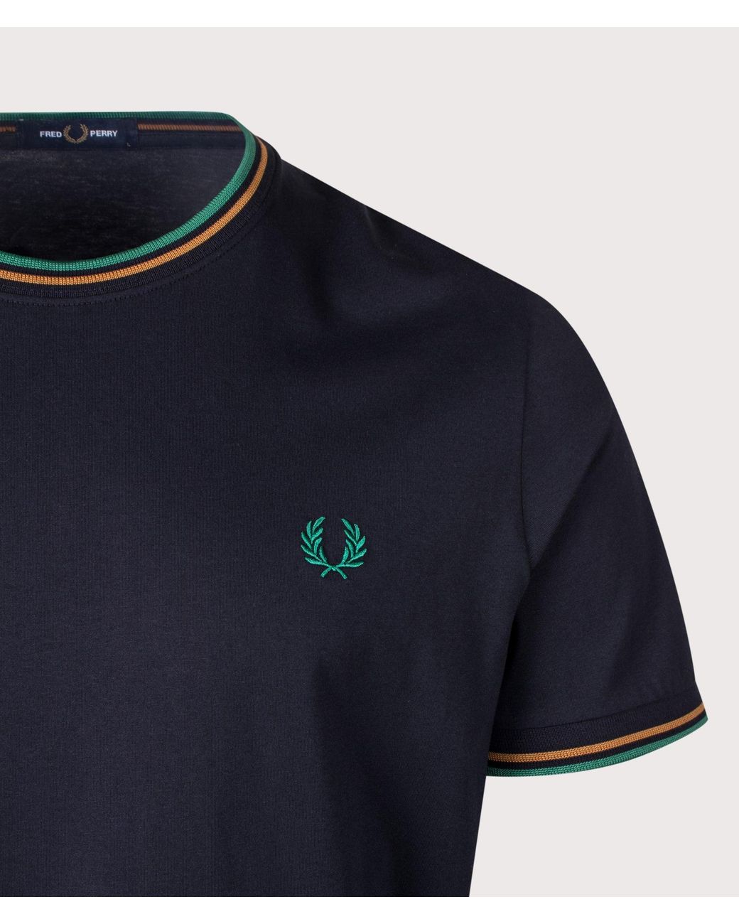 Fred Perry Blue Regular Fit Twin Tipped T-Shirt for men