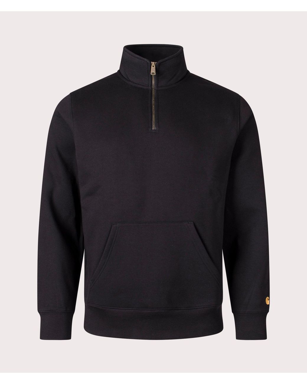 Carhartt Blue Regular Fit Quarter Zip Chase Sweatshirt for men