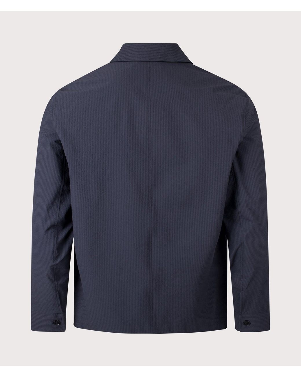 NN07 Blue Blaze Seersucker Overshirt for men