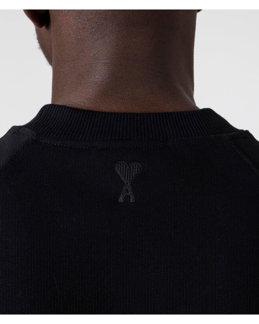 AMI Black Loopback Sweatshirt for men