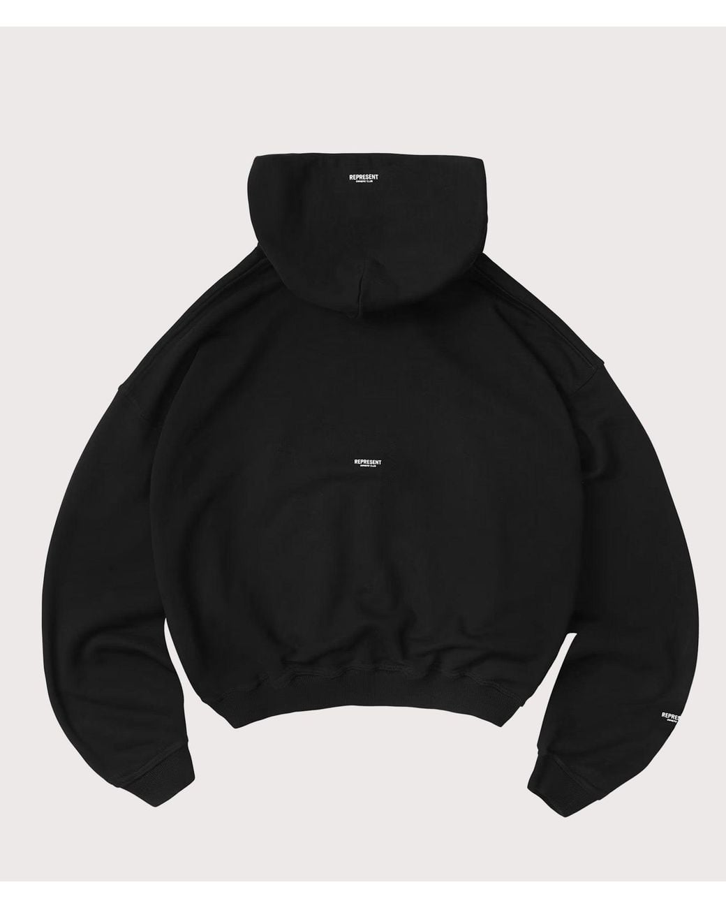 Represent Black Oversized Micro Owners Club Hoodie for men