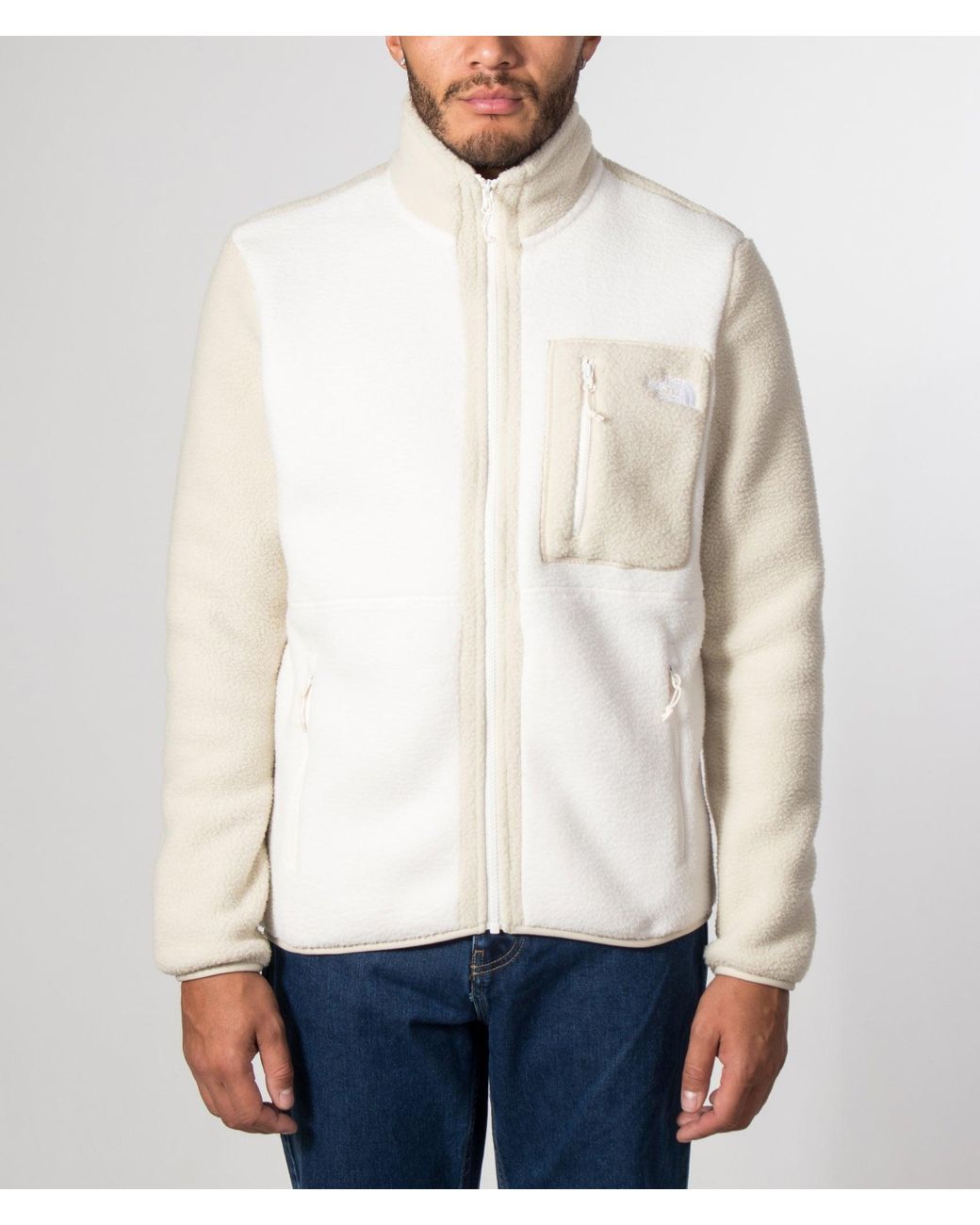The North Face White Regular Fit Yumiori Zip Through Fleece for men