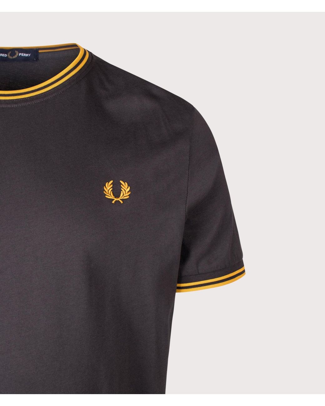 Fred Perry Black Regular Fit Twin Tipped T-Shirt for men