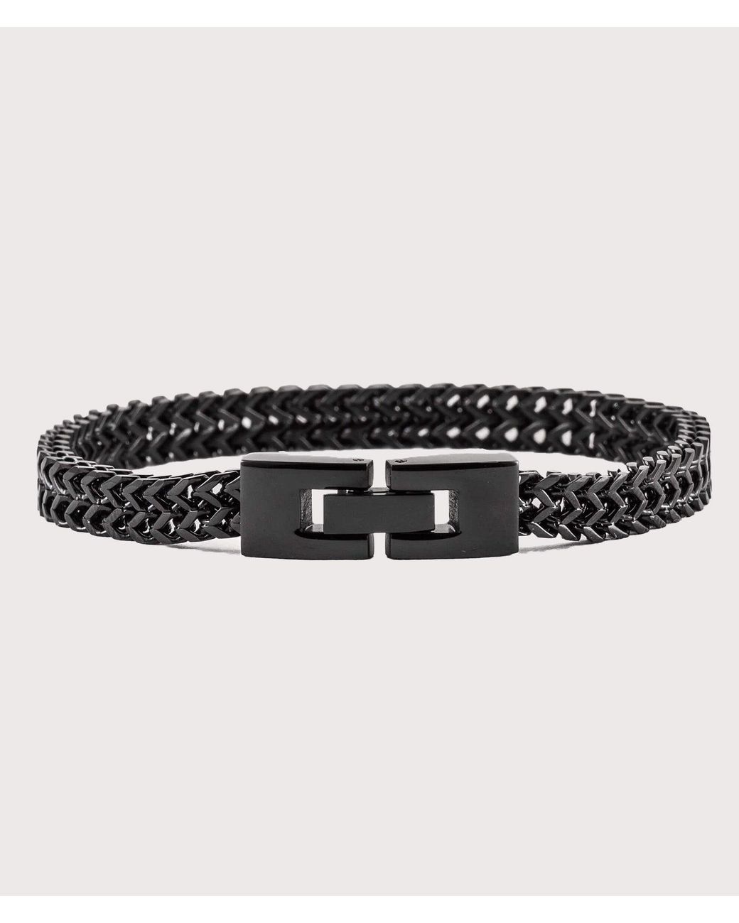 Mysterious Jeweller Black Stainless Steel Keel Link Bracelet for men