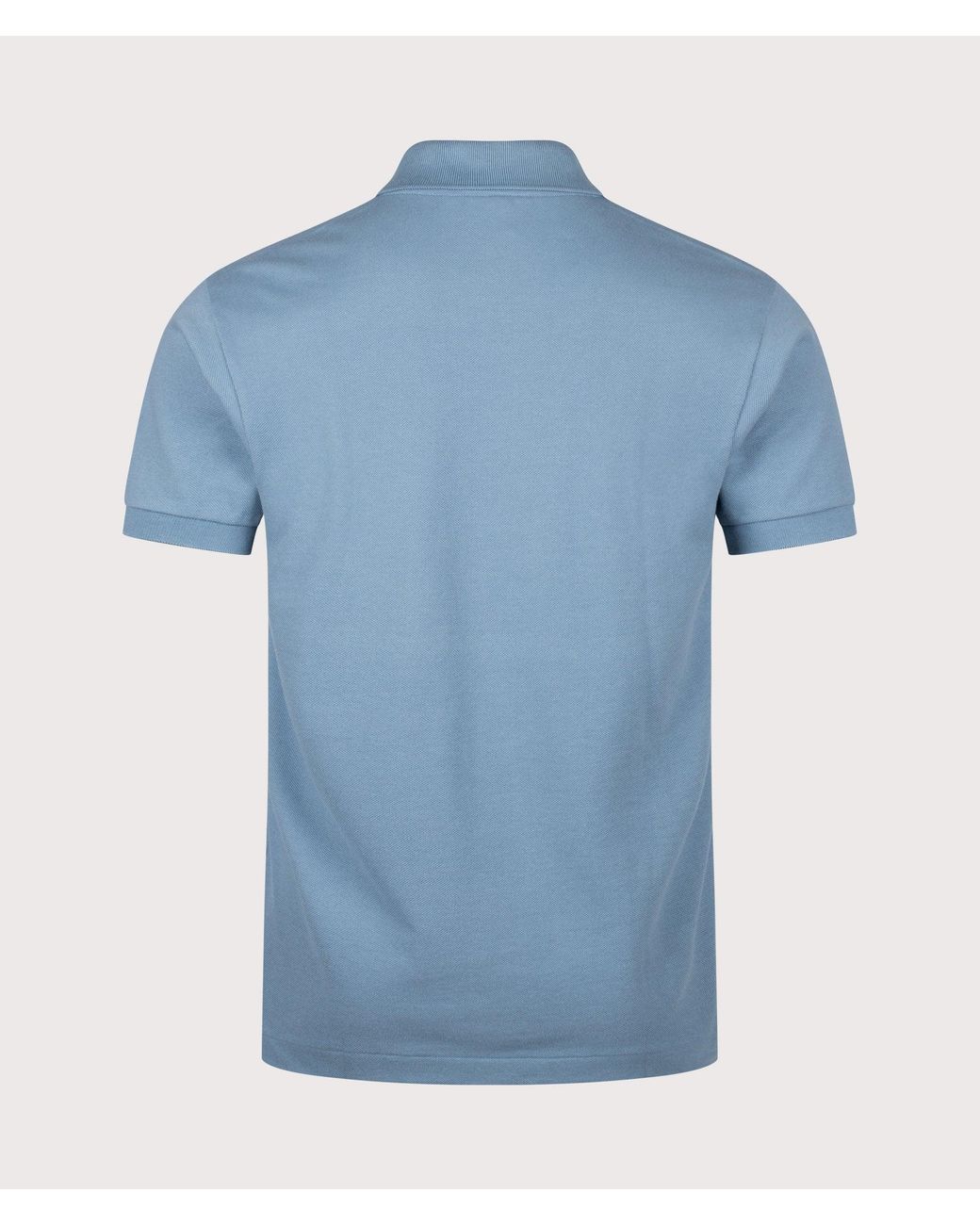 Lacoste Blue Classic Fit L1212 Croc Logo Polo Shirt for men