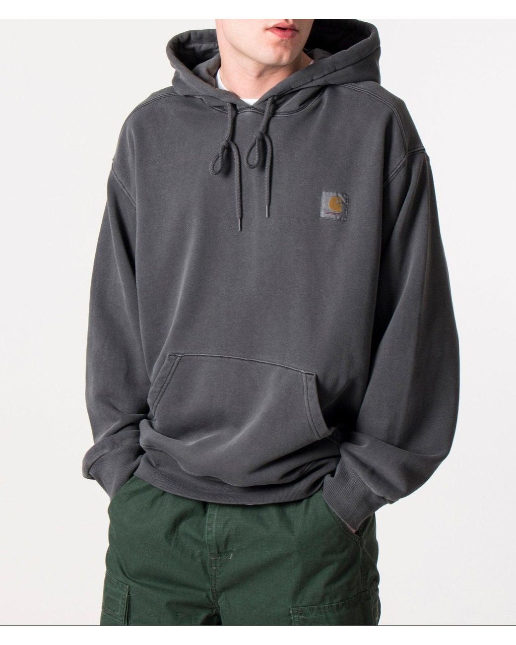 Carhartt Gray Balloon Fit Nelson Hoodie (Fits Big To Size) for men