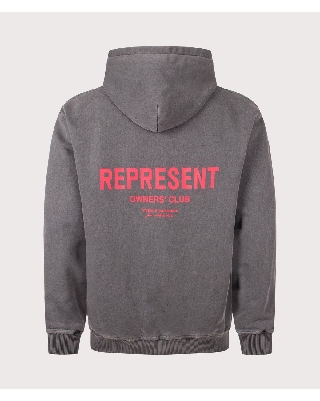 Represent Gray Oversized Fit Owners Club Hoodie for men