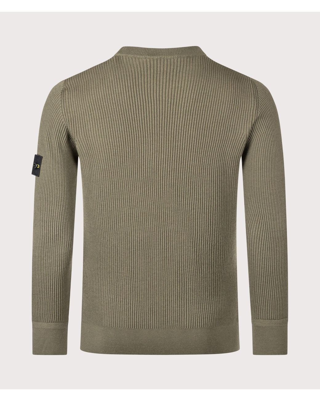 Stone Island Green Full Rib Rws Wool Jumper for men
