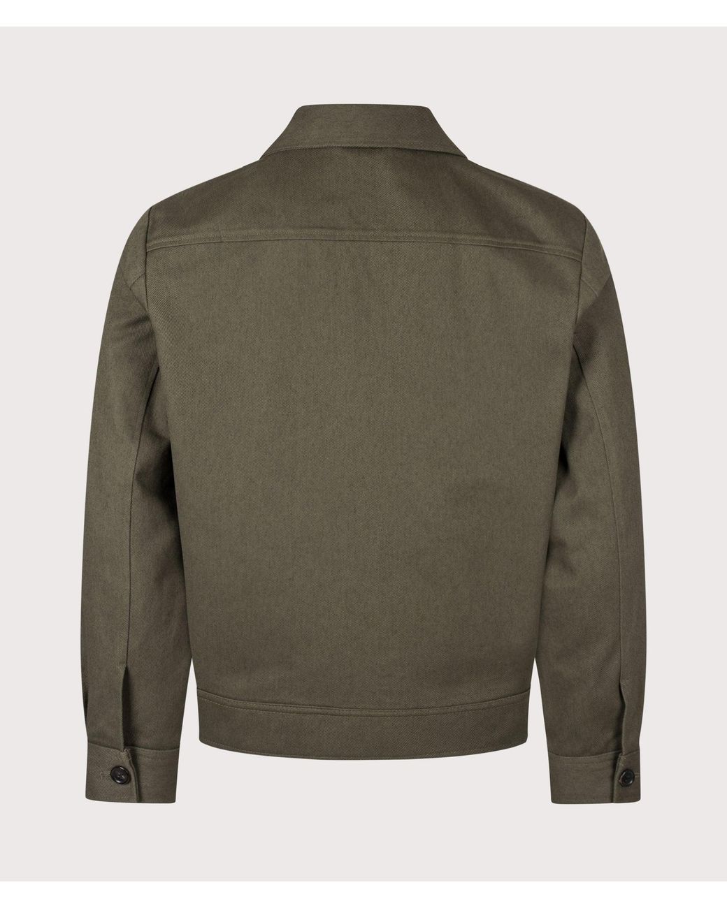 Paul Smith Green Regular Fit Cotton Twill Overshirt for men