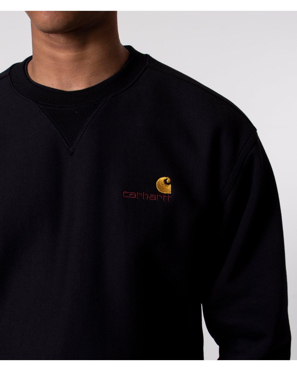 Carhartt Blue Loose Fit American Script Sweatshirt for men