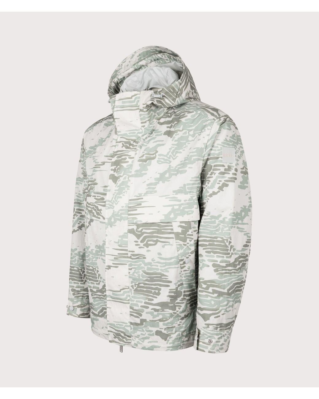 Boss Gray Relaxed Fit Ocombo Coat for men
