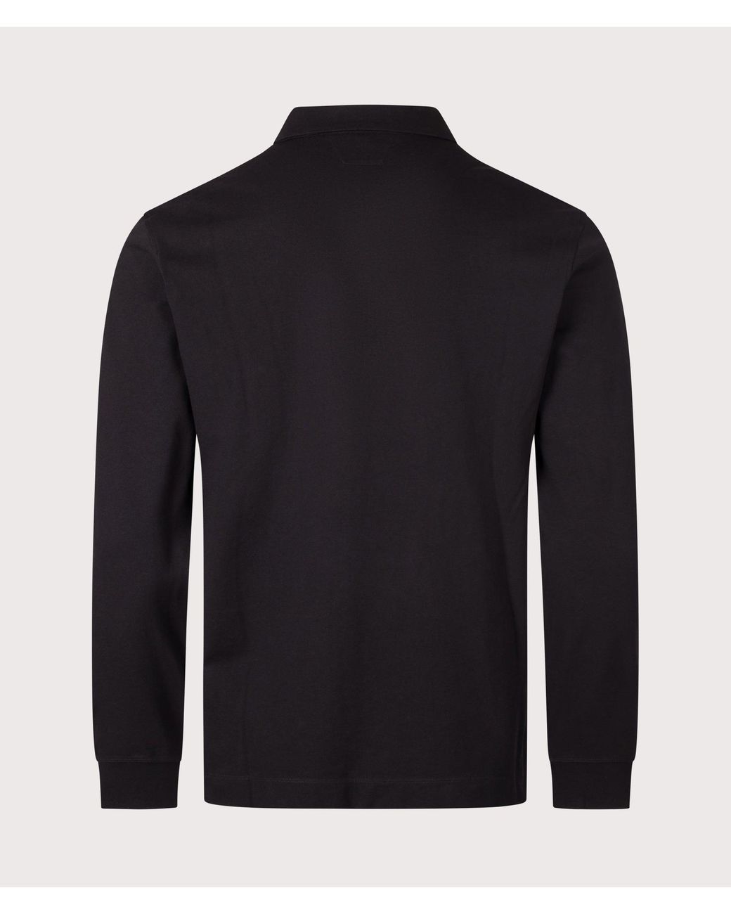C P Company Blue Long Sleeve Stretch Piquet Zip Polo Shirt for men