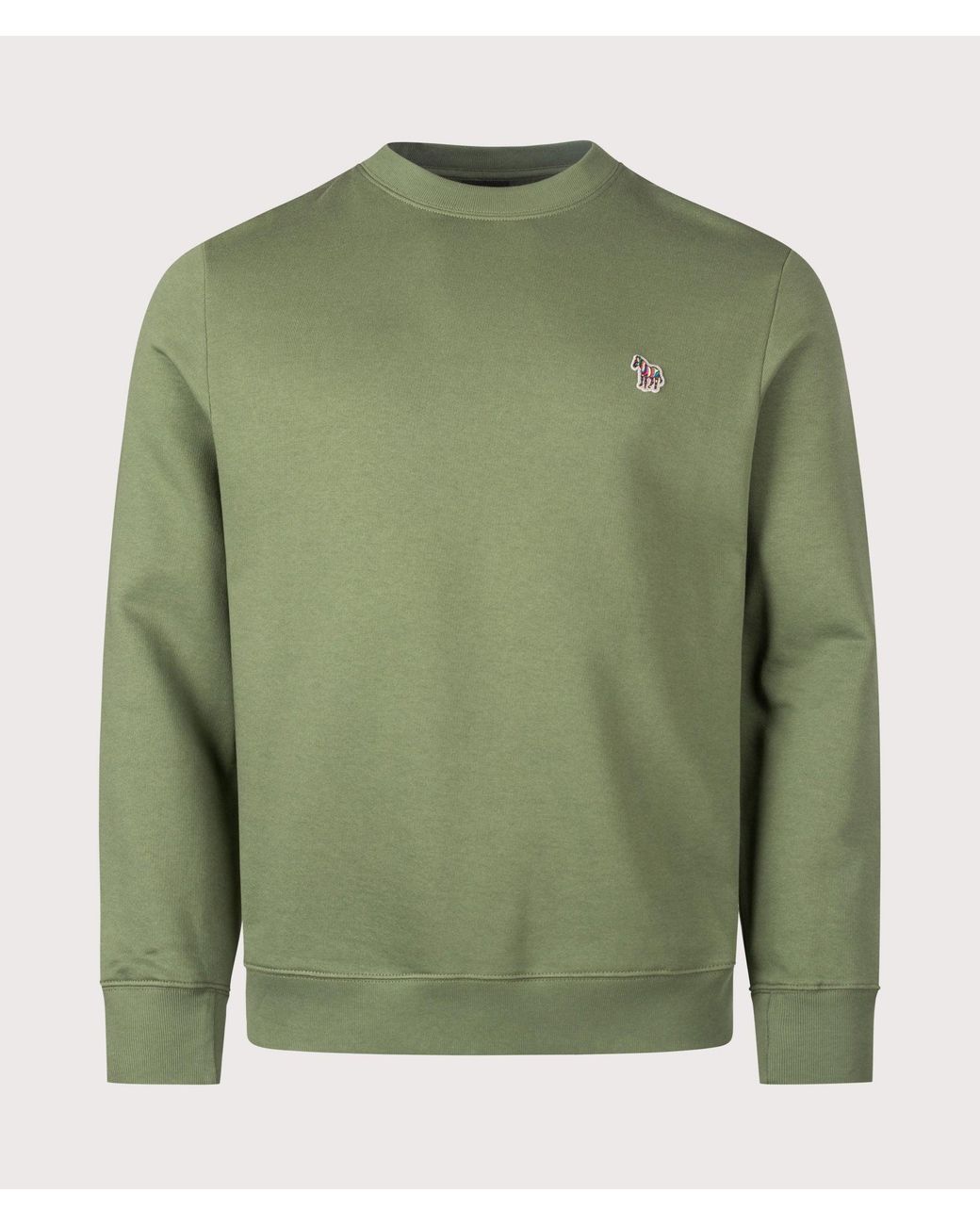 Paul Smith Green Regular Fit Organic Cotton Zebra Logo Sweatshirt for men