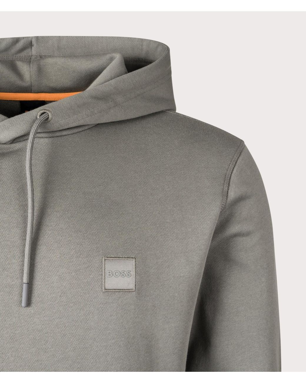 Boss Gray Regular Fit Wetalk Hoodie for men