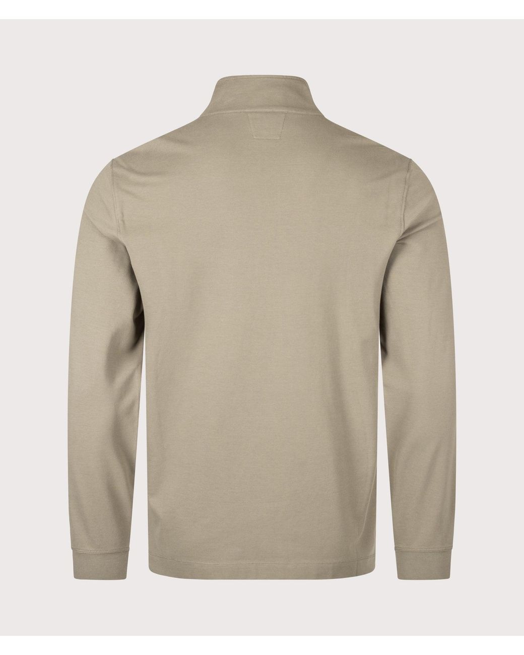 C P Company Natural Stretch Piquet Quarter Zip Sweatshirt for men