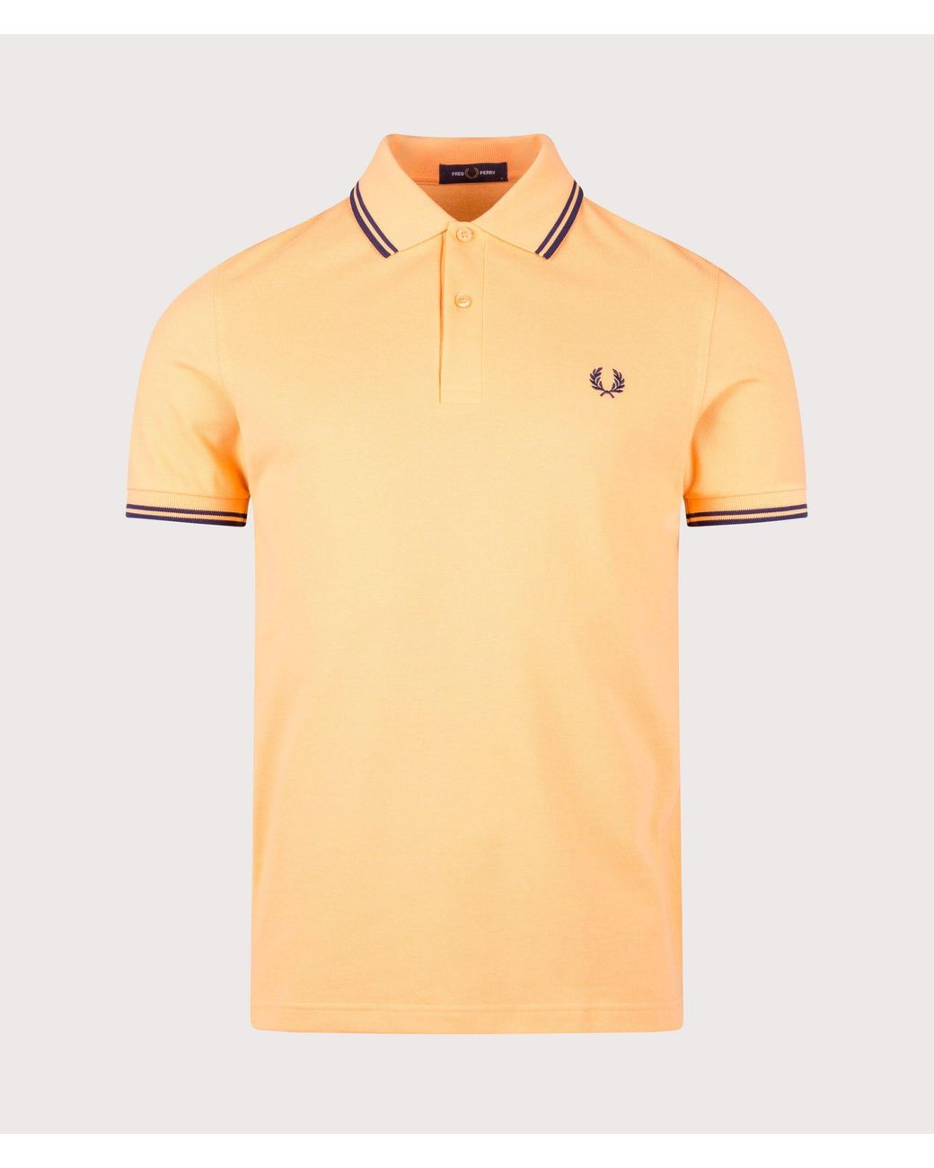 Fred Perry Orange Regular Fit Twin Tipped Polo Shirt for men