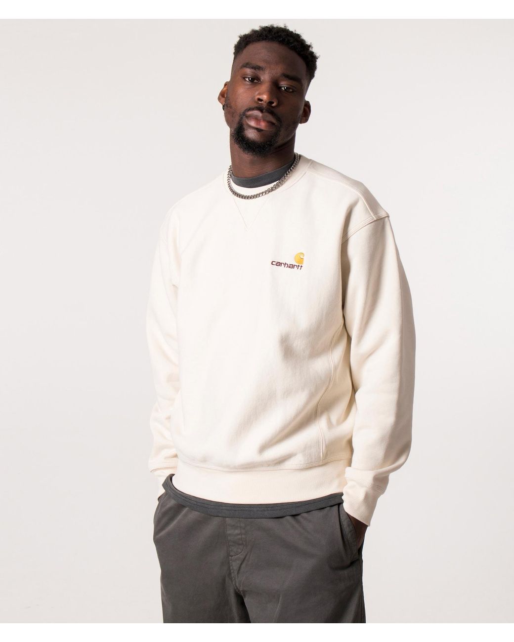 Carhartt Natural Loose Fit American Script Sweatshirt for men