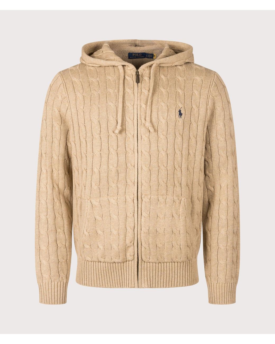 Polo Ralph Lauren Natural Regular Fit Zip Through Cable Knit for men