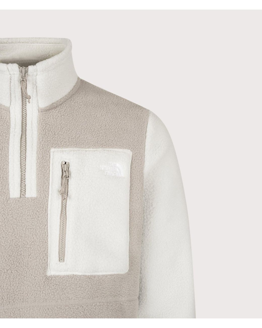 The North Face White Regular Fit Yumiori Quarter Zip Fleece for men