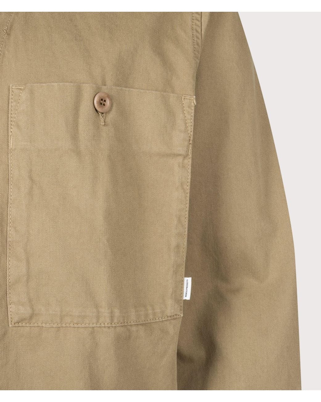 Norse Projects Natural Relaxed Fit Arresskov Broken Twill Overshirt for men