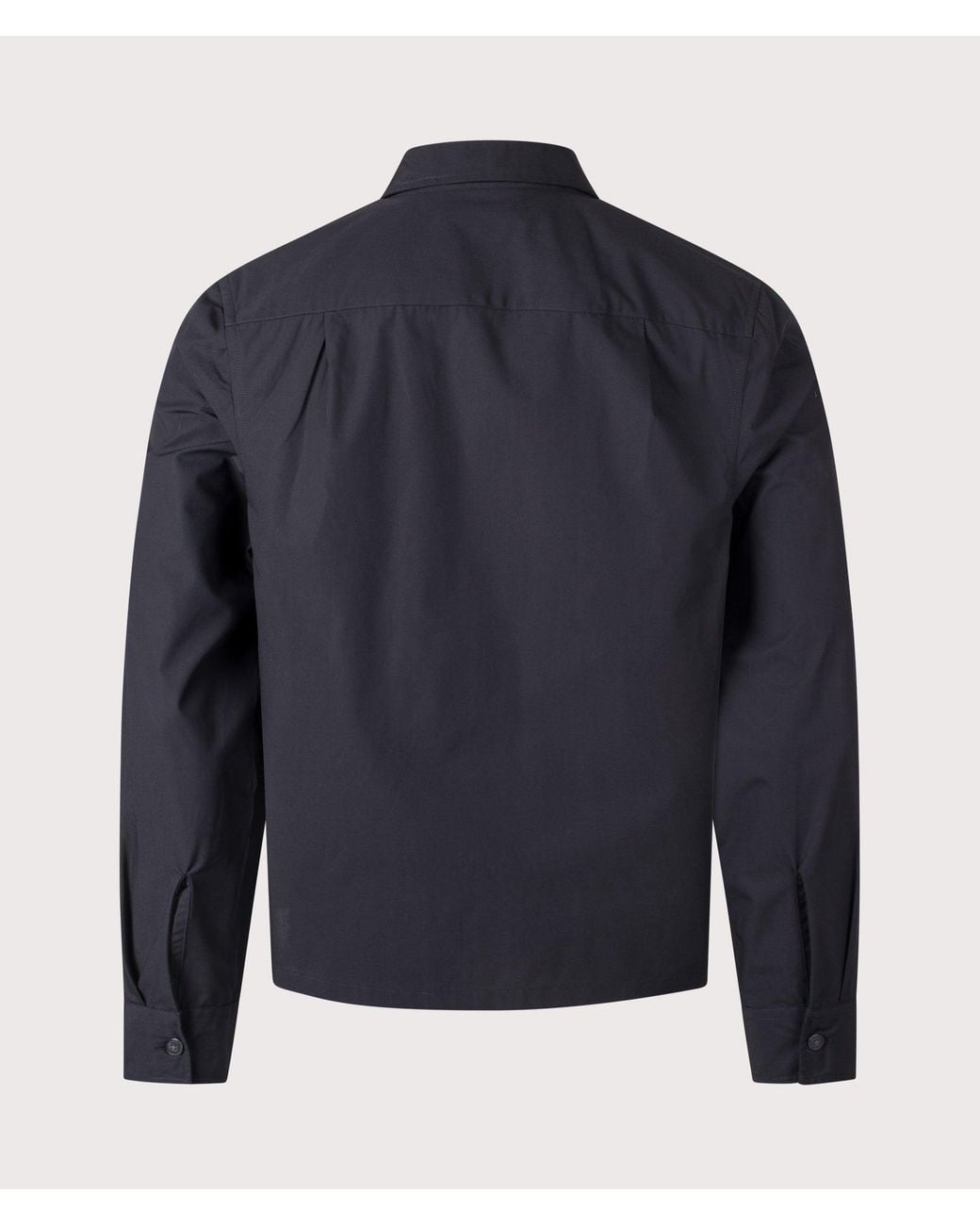 Fred Perry Blue Regular Fit Zip Through Poplin Overshirt for men