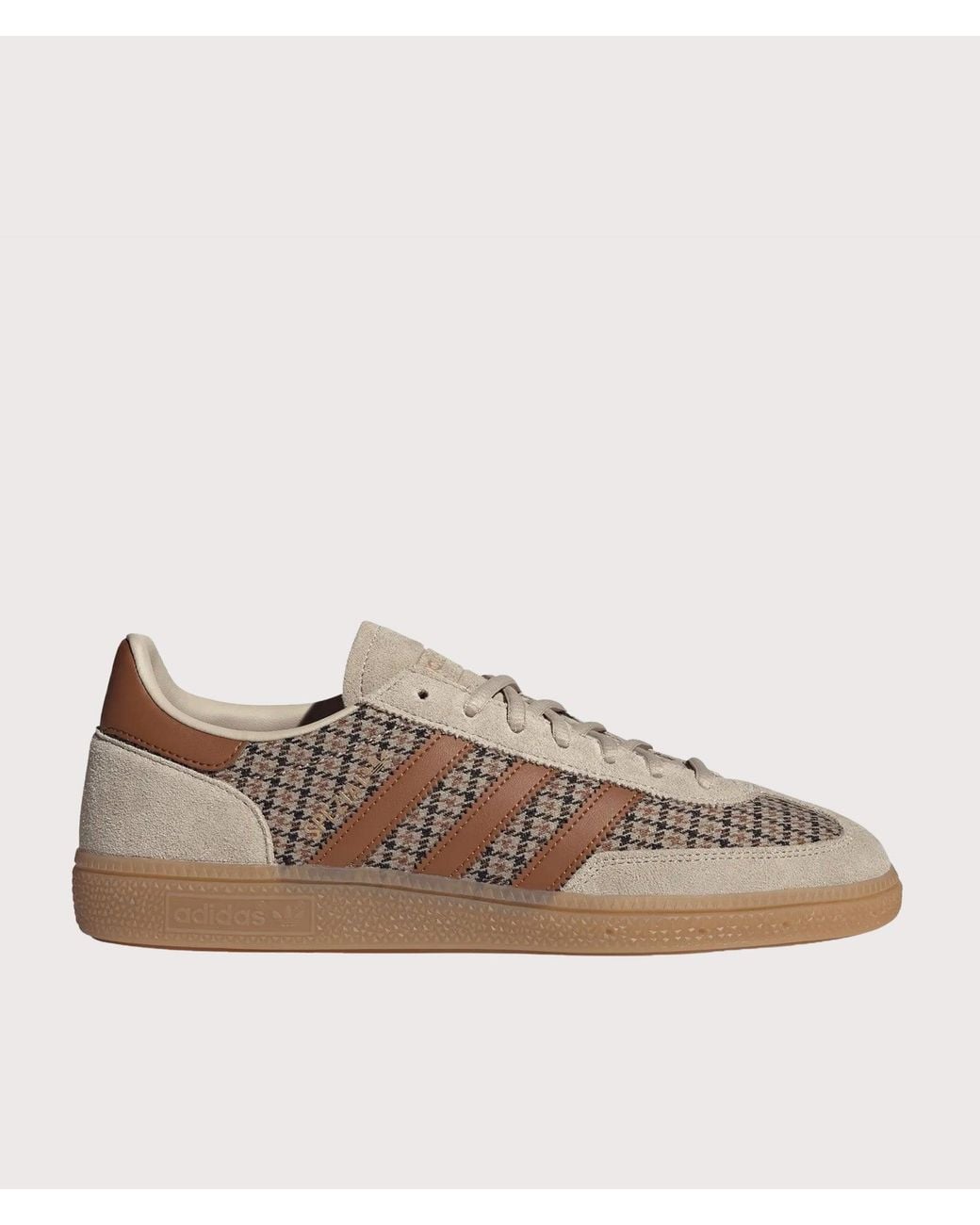 Adidas Originals Brown Houndstooth Handball Spezial Trainers for men