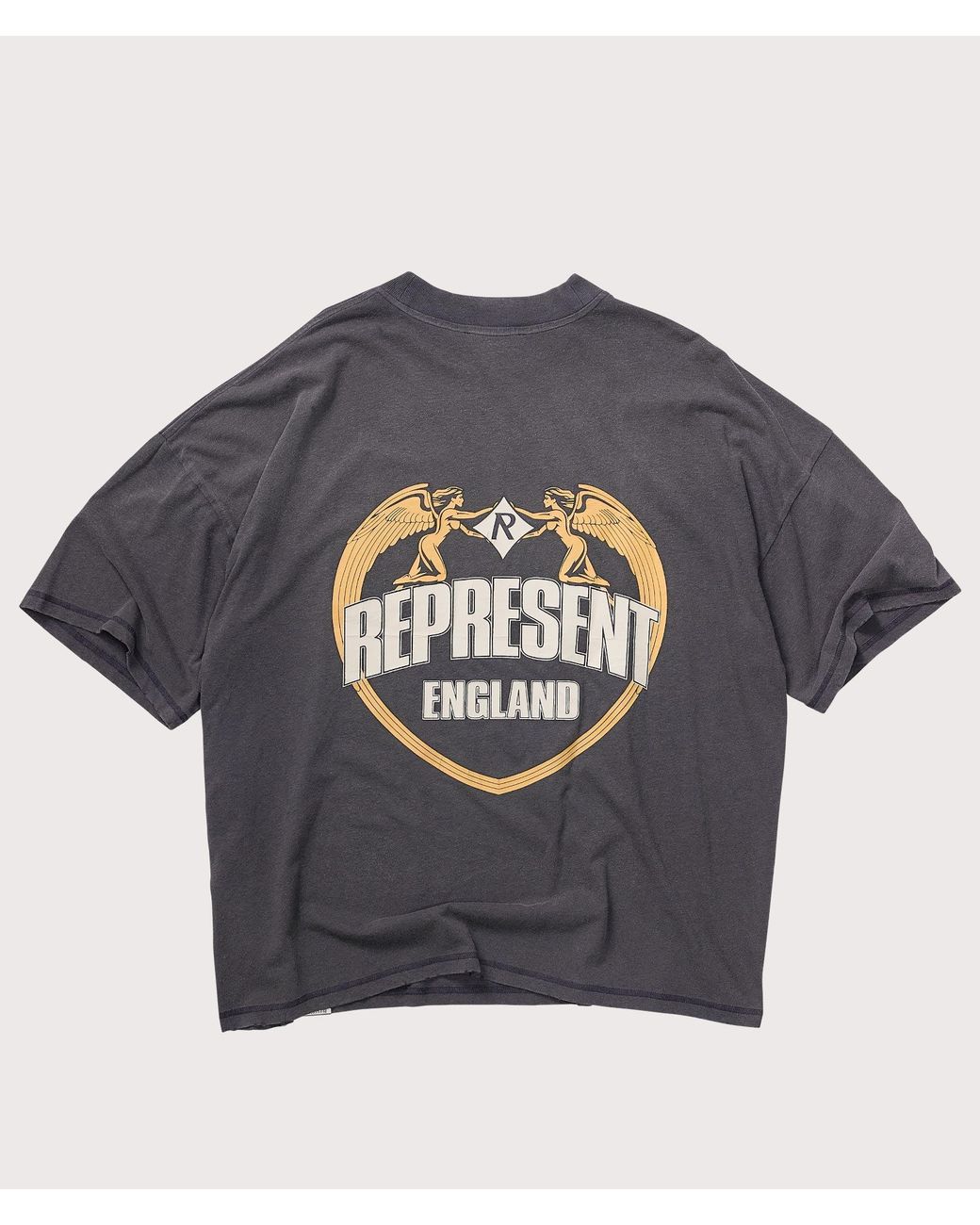 Represent Gray Angel Border T-Shirt for men