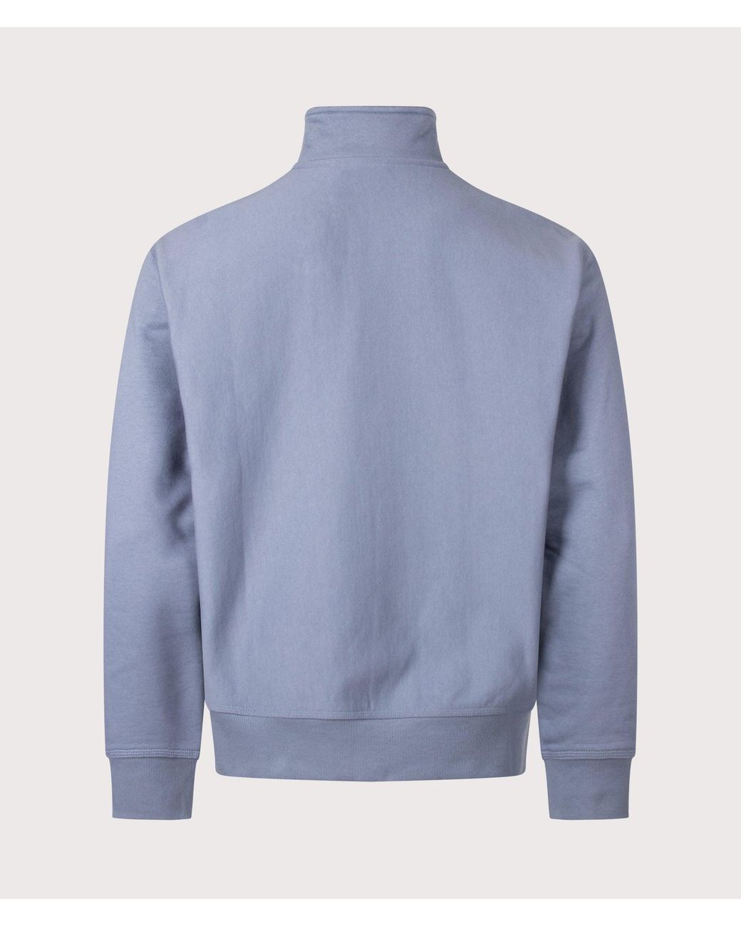 Carhartt Blue Loose Fit Quarter Zip American Script Sweatshirt for men