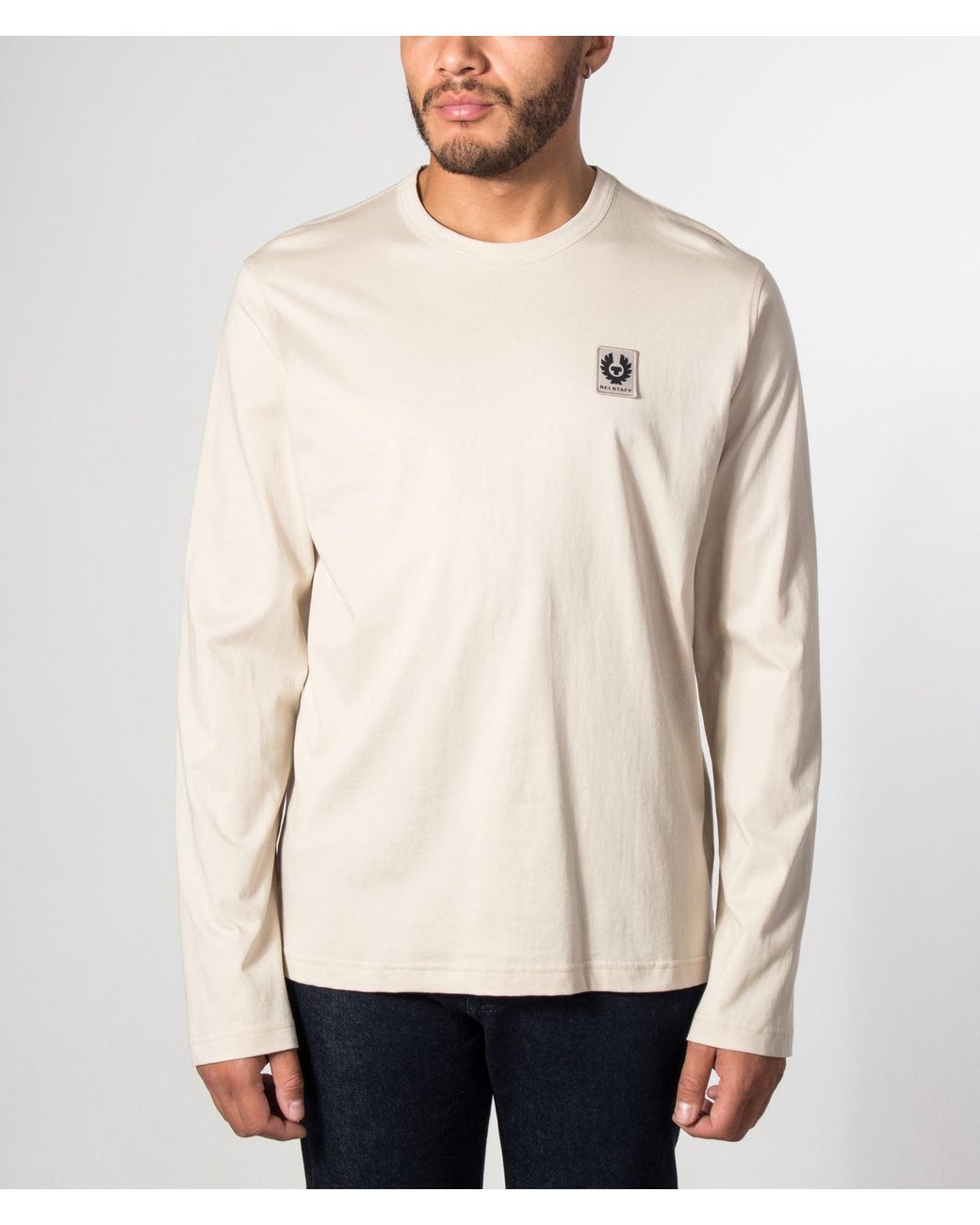 Belstaff Natural Regular Fit Long Sleeved T-Shirt for men