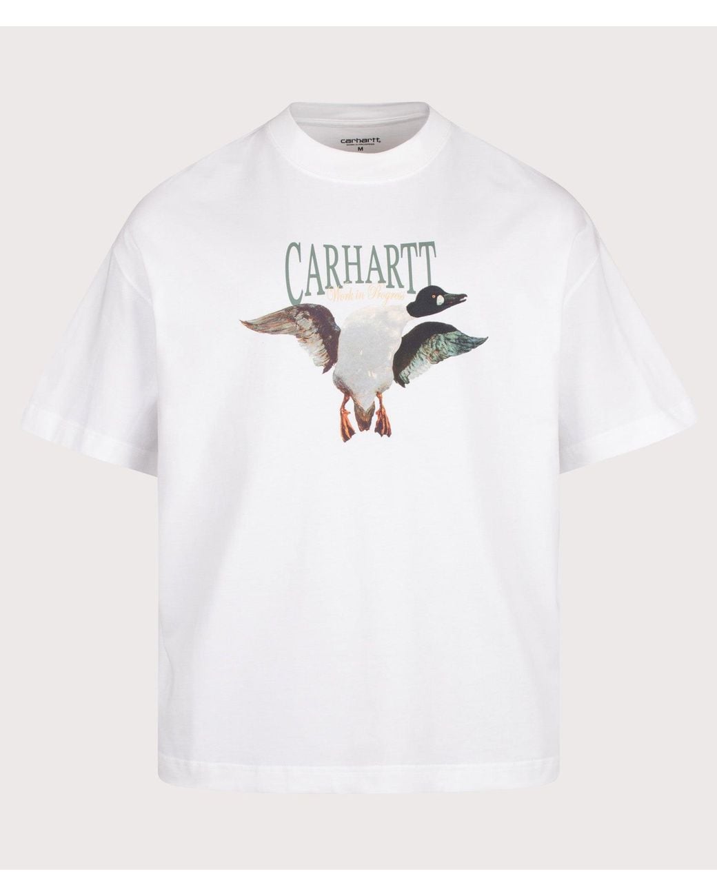 Carhartt White Boxy Loose Fit Pennon T-Shirt for men