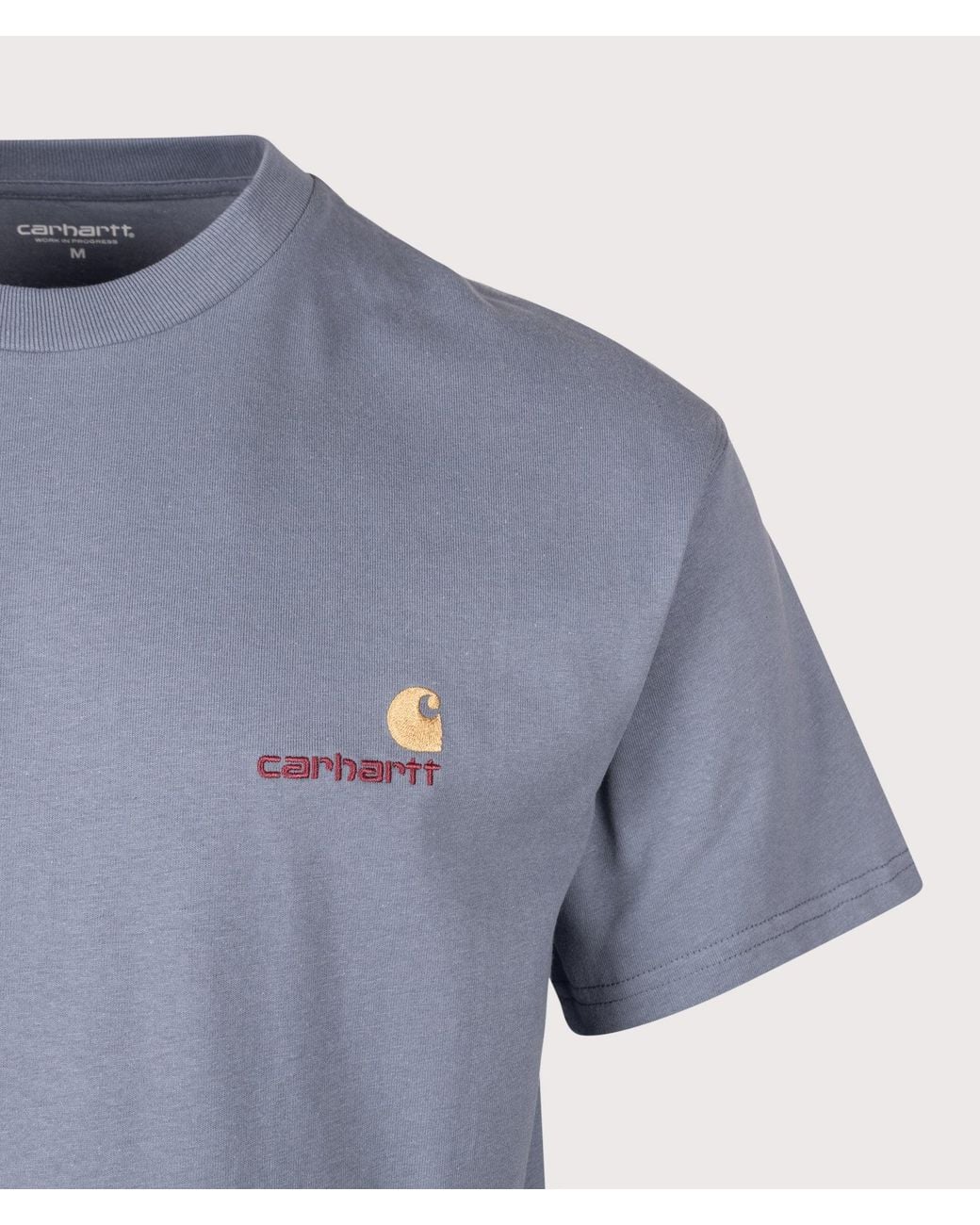 Carhartt Blue Loose Fit American Script T-Shirt for men