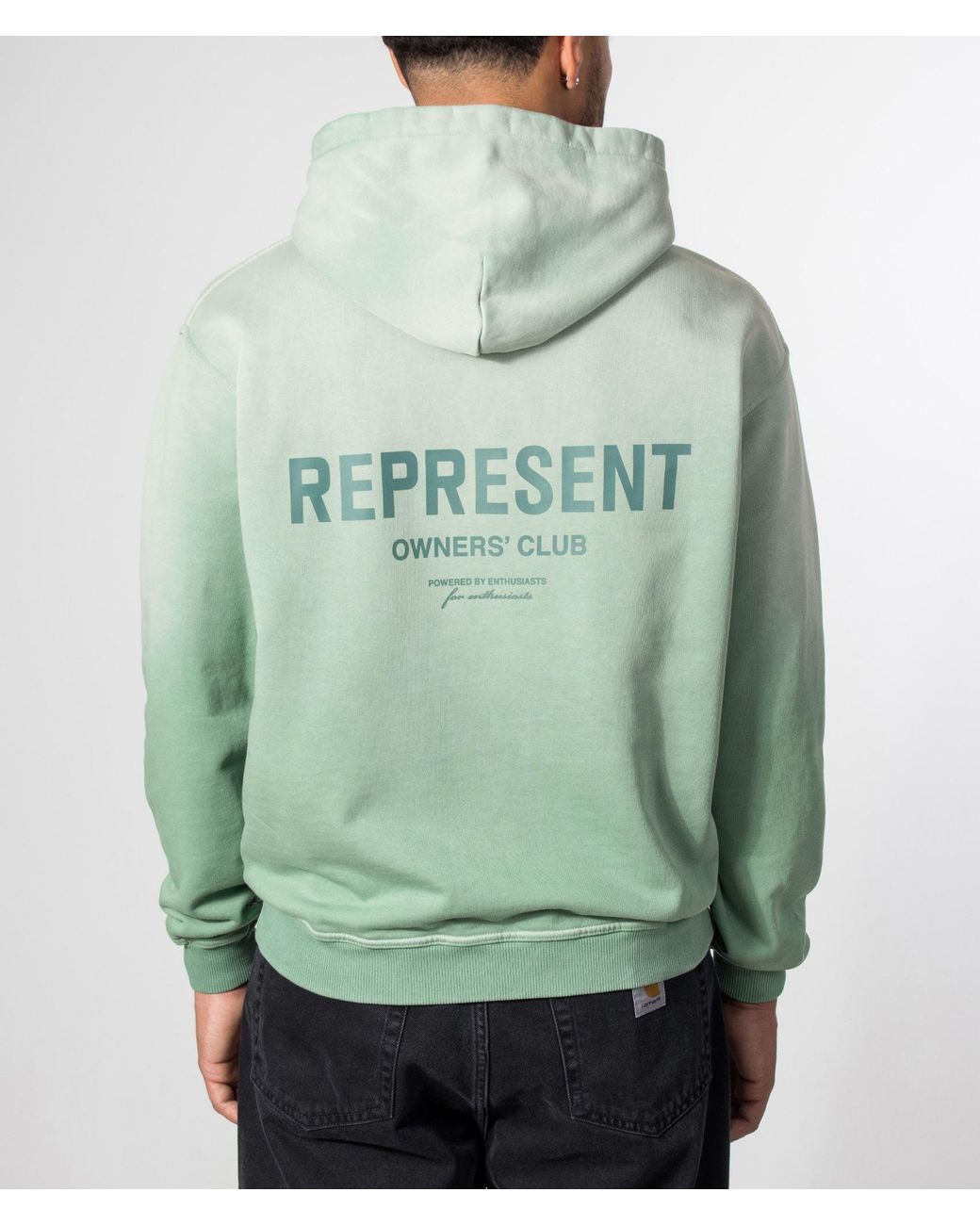 Represent Green Oversized Fit Owners Club Hoodie for men