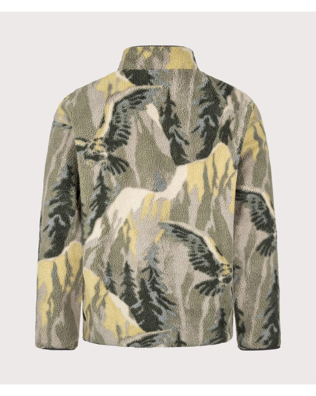 Columbia Green Regular Fit Helvetia Ii Printed Half Snap Fleece for men