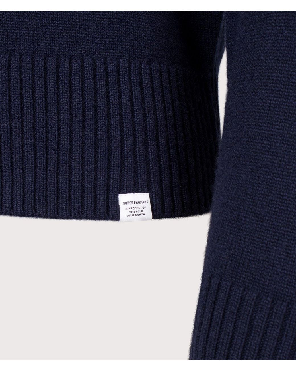 Norse Projects Blue Stensmark Merino Lambswool Knit Jumper for men